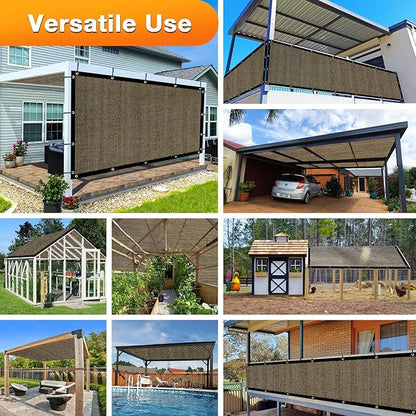 Artpuch Outdoor Pergola Shade Cover 13x13 FT Sun Shade Cloth with Grommets Mocha 90% UV Protection Canopy Patio Privacy Screen (Customized Available)