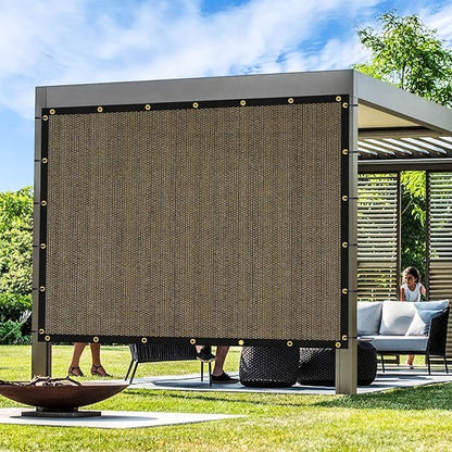 Artpuch Outdoor Pergola Shade Cover 5x8 FT Sun Shade Cloth with Grommets Mocha 90% UV Protection Canopy Patio Privacy Screen (Customized Available)