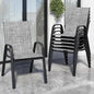 Patio Chairs Set of 6, Stackable Outdoor Dining Chairs for All Weather Textilene Fabric & Metal Frame, Outdoor Chairs Set for Backyard Deck Garden