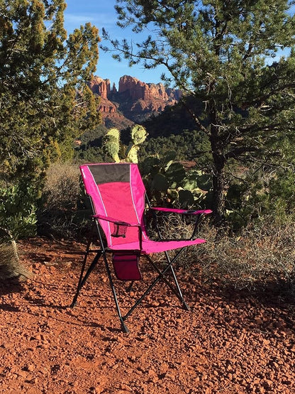 Kijaro Dual Lock Portable Camping Chairs - Enjoy the Outdoors with a Versatile Folding Chair for Sports, Lawn - Dual Lock Feature Locks Position – Hanami Pink
