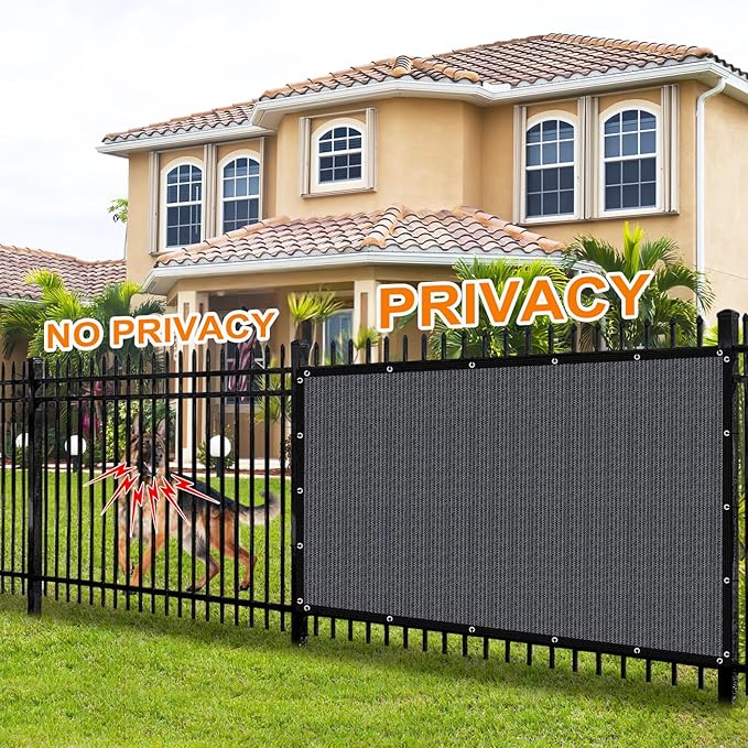 Artpuch 90% Sun Shade Cloth, 4 x 10 FT Pergola Shade Cover Canopy with Grommets, Sun Screen Fabric Tarp for Patio, Outdoor, Garden, Backyard, Dark Grey