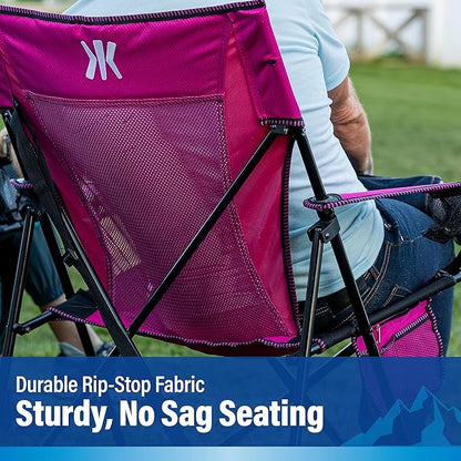 Kijaro Dual Lock Portable Camping Chairs - Enjoy the Outdoors with a Versatile Folding Chair, Sports, Outdoor & Lawn - Dual Lock Feature – Cayman Blue Iguana