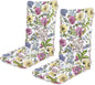 SERWALL HDPE Outdoor Rocking Cushion Set of 2, Memory Foam Cushion Flowers Pattern