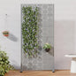 Casaphoria Metal Privacy Screen Outdoor, 60" H x 30" W Freestanding Decorative Privacy Screen for Patio Deck Balcony Garden with Stable Base, Grey-Square