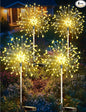 suddus Solar Garden Lights Outdoor Waterproof Decorative, 4Pack 150LED Firework Lights, Solar Fairy Lights for Yard, Garden, Party, Patio, Pathway, Flowerbed, Wedding - Warm White