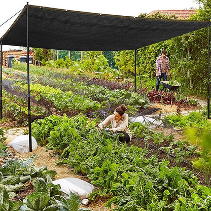 QLOFEI 18x20 FT Shade Cloth for Garden, 80% Sunblock Shade Neting Cover with Grommets, UV Protection Screens for Patio Plants Greenhouse, Mesh Tarp for Kennel Chicken Coop Pergola Outdoor