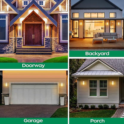 WIHTU White Outdoor Lights for House, LED Exterior Front Porch Light fixtures for Outside, Waterproof Wall Sconce Lantern Lamp, Coach Lights for Patio, Garage, Doorway, Entryway