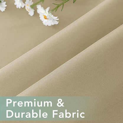 Outdoor Curtains for Patio Waterproof 6 Panels - Windproof, Privacy, Weatherproof Outside Drapes for Gazebo Pergola Porch, Grommet Top and Tab Bottom, 54x120 Inch, Cream