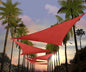 Amgo Custom Size 23' x 23' x 23' Red Triangle Sun Shade Sail Order to Make Canopy Awning UPF50+ AGSLT, 95% UV Blockage, Water & Air Permeable, 200GSM Commercial Standard (We Customize)