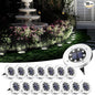 SOLPEX Solar Ground Lights, 16 Pack Solar Lights Outdoor Waterproof, 8 LED Solar Powered Landscape Lighting for Garden Yard Patio Pathway Driveway Walkway (Cool White)