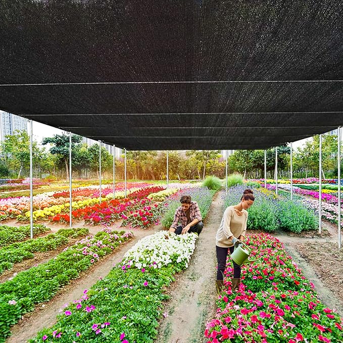 Shade Cloth - 70-90% Sunblock Net for Garden Patio,Shade Sails for Plants Greenhouse Outdoor Pergola Lawn Sun Shade Cloths for Kennel Chicken Coop Easier to Hang Shade Net Cover