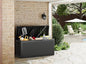 Outdoor Storage Box, Resin Deck Boxes Indoor and outdoor, Waterproof Storage Box Lockable Lid (Black, 70 Gallon)
