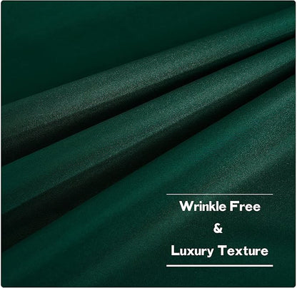 NICETOWN 2 Pieces Outdoor Curtains Waterproof Patio Drapes, Thermal Insulated Top Tab Sunlight Reducing Balance Summer Heat Winter Cool for Gazebo/Cabana, Dark Green, W55 x L95