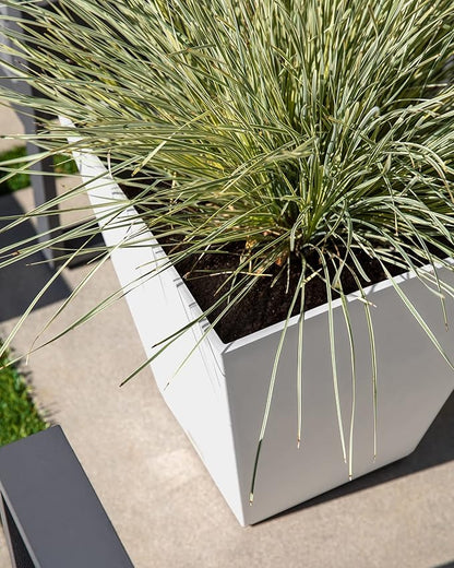 Veradek Pure Series Nobleton Plastic Planter - Large Pots for Indoor or Outdoor Porch/Patio | Durable All-Weather Use with Drainage Holes | Modern Planter Décor for Flowers, Shrubs, Trees
