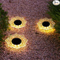 Roaming Acrylic Petal Bury Light 3-Pack Suitable for Gardens, Courtyards, Terraces, Corridors, Alleys, and Pedestrian Walkways (Lotus)