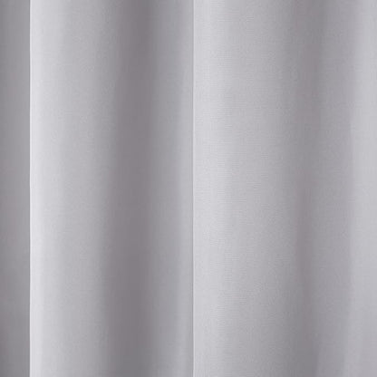 TOWN & COUNTRY BASICS Cabana Solid Heavyweight Indoor Outdoor Curtains, Light Filtering Opacity with Grommet Top, Water Repellent, 2-Pack Set, 54"x96", Cloud Grey