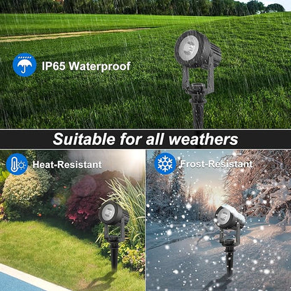Solar Spot Lights Outdoor, Dusk to Dawn Landscape Spotlights IP65 Waterproof 9.8ft Cable,Solar Uplights for Tree Garden Yard Driveway Porch Walkway Pool (6-in-1, 3000K Warm White)