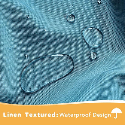HolidayIdeas Outdoor Curtains for Patio Waterproof, 4 Panels - 54 x 108 Inch - Privacy Protection & Light Filtering Curtains Teal Grommet Outside Curtains for Porch, Gazebo, Pergola, Backyard