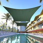 ColourTree TAPR1616 Custom Size 16' x 16' Green Sun Shade Sail Canopy UV Block UPF50 Rectangle - Commercial Standard Heavy Duty - 190 GSM - 3 Years Warranty